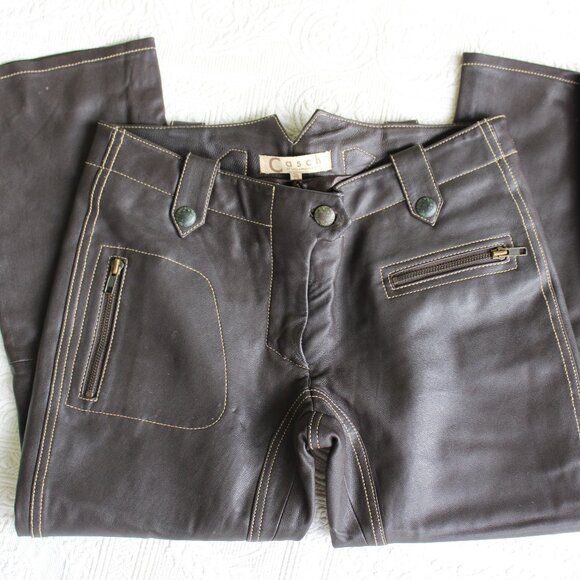 CASCH GRO ABRAHAMSSON vintage leather cropped pant equestrian POLO Jodhpurs 38 - Picture 5 of 9
